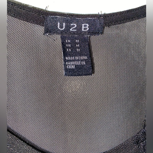 U2B Black Lace Bodysuit - Picture 2 of 3